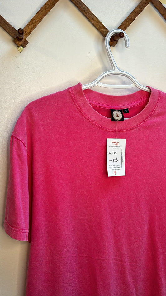 Pink Oversized Tee Plain