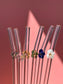 Flower Glass Straws