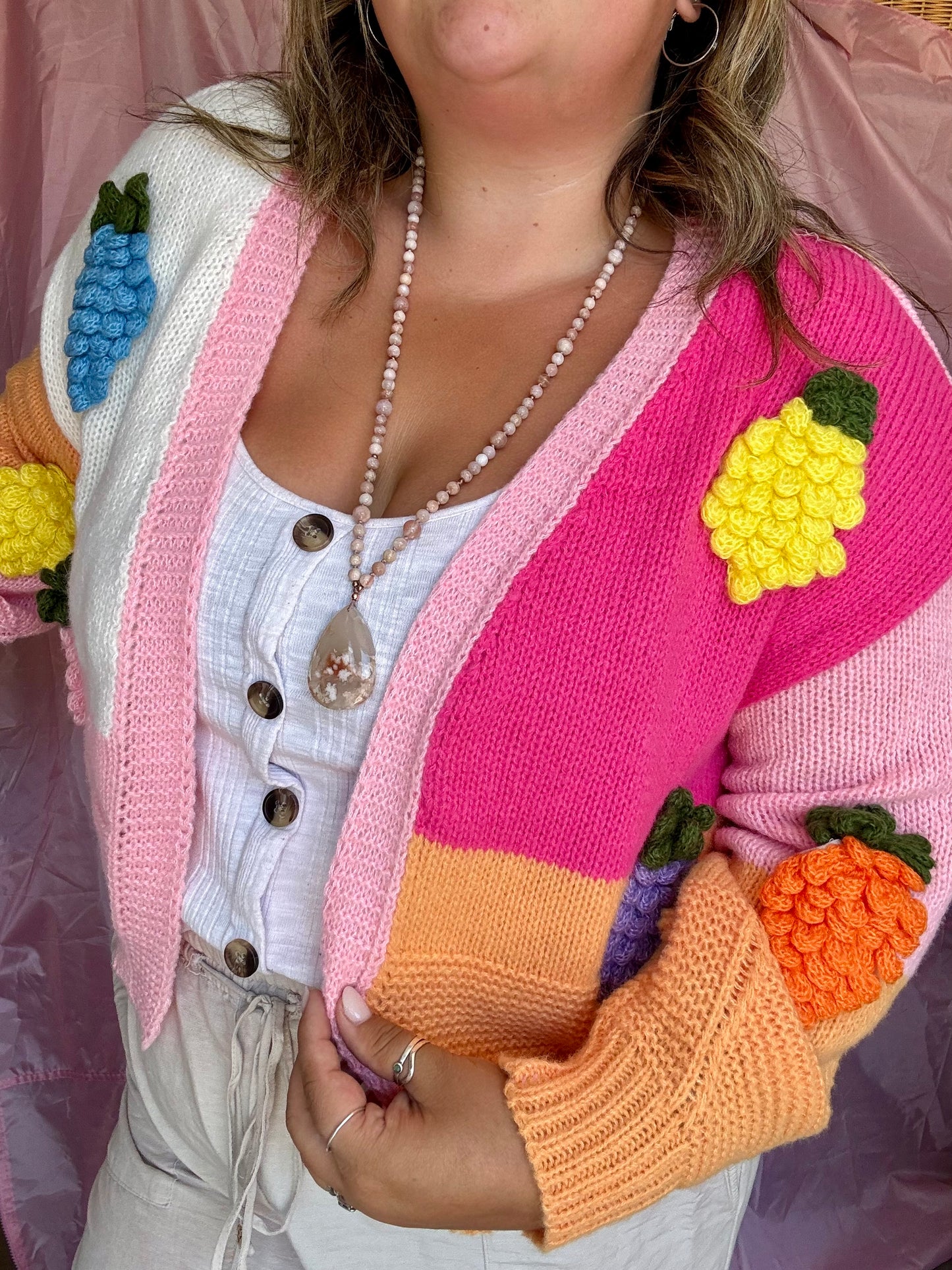 PRE-ORDER Pineapple Colour Cardigan