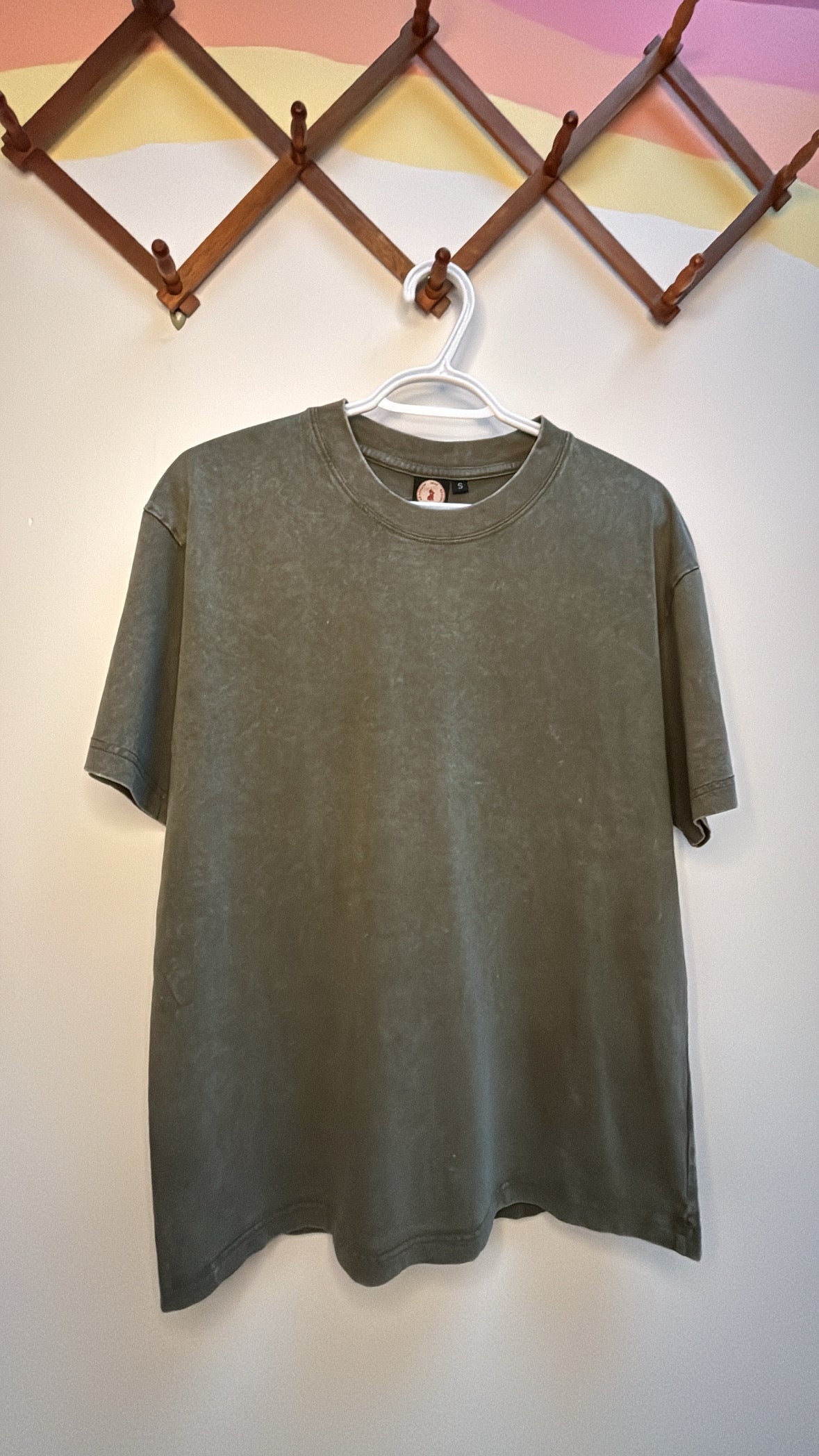 Green Oversized Tee Plain