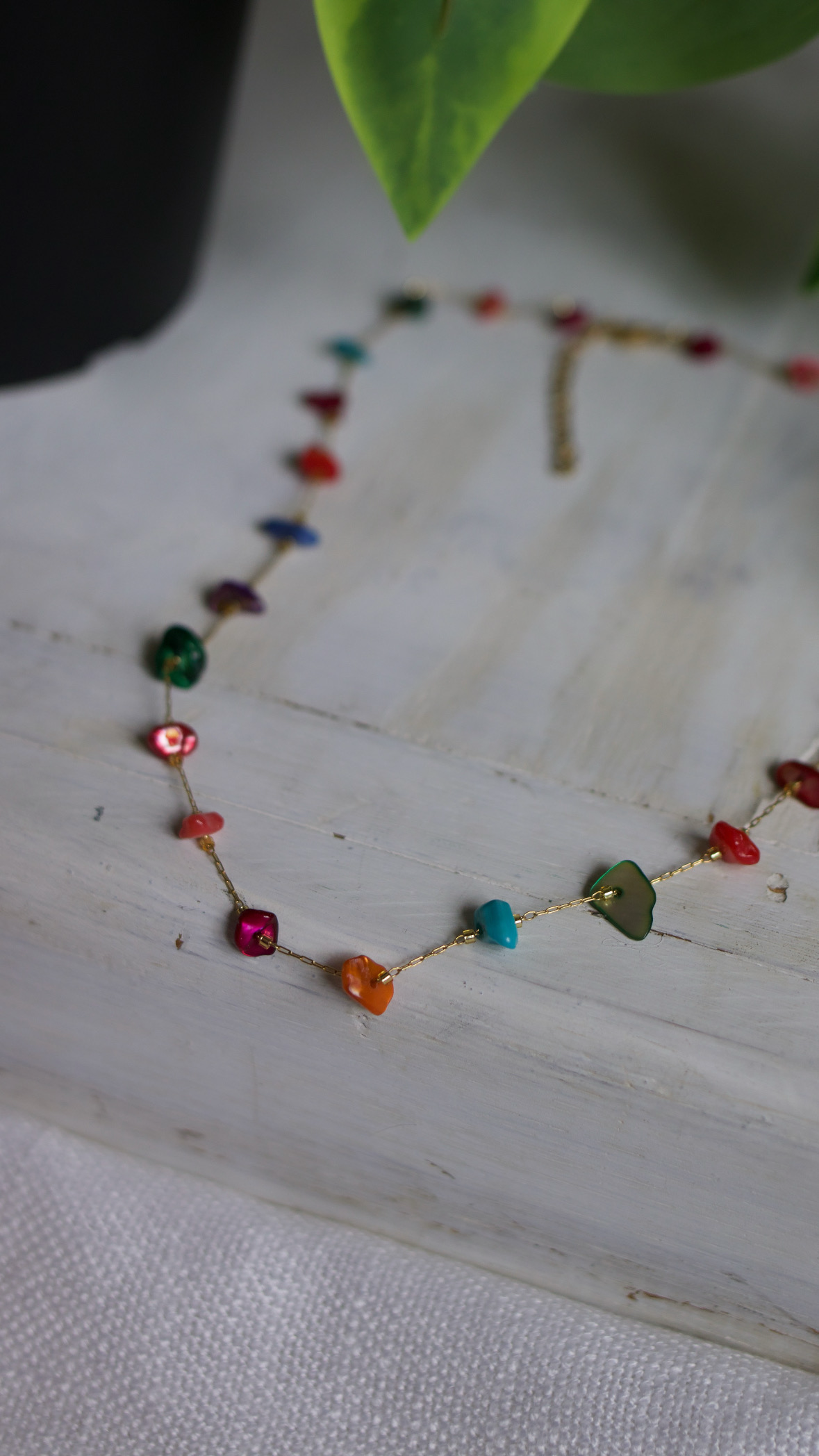 Rainbow Gemstone Choker