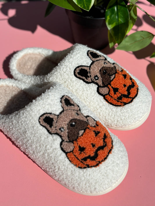 Frenchy Pumpkin Slippers