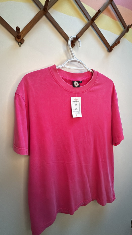 Pink Oversized Tee Plain