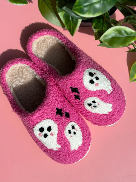 Pink Ghostie Slippers