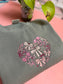 Sweetheart Bow Embroidered Crew