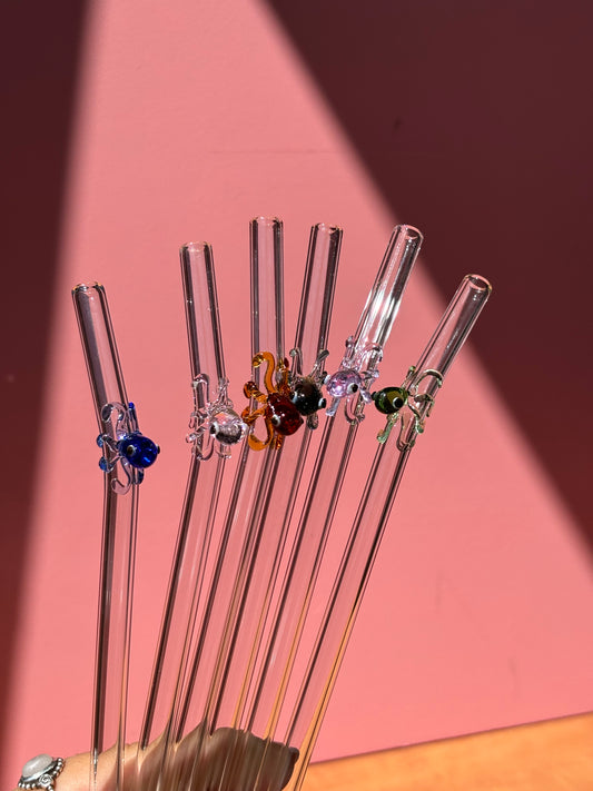 Octopus Glass Straws