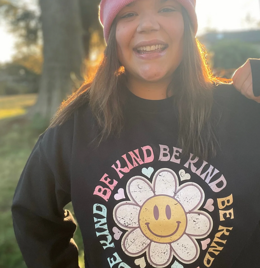 Be Kind Crewneck. Comfy. Cozy. Crewneck